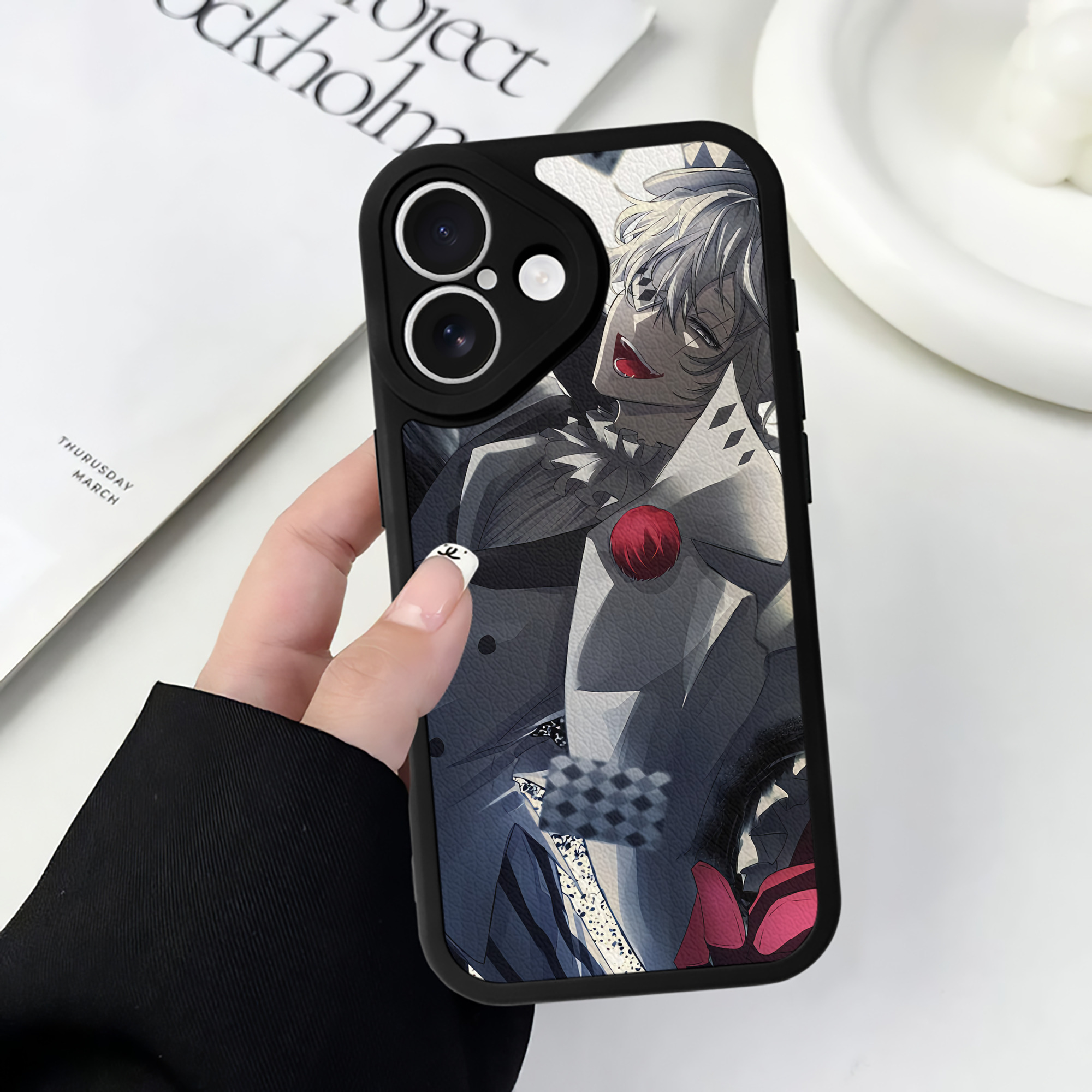 （画像用） 文豪ストレイドッグス Bungo Stray Dogs 【iPhone 16シリーズ対応】シリコンスマホケース（レザー調） 材質：シリコン